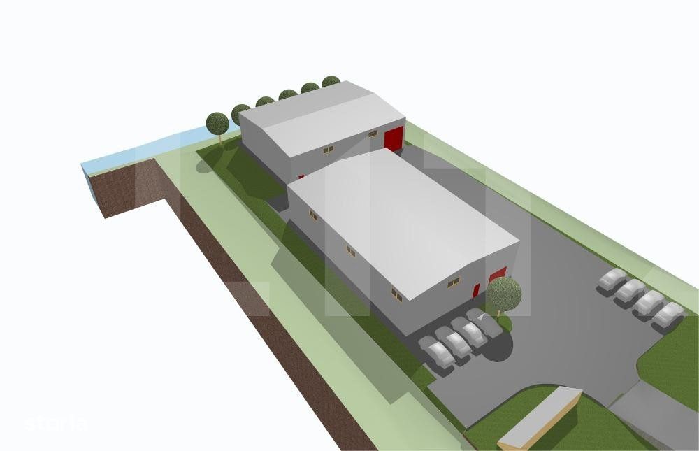 Doua hale industriale  900 utili,teren de 2800mp, Centurii Valcele -Ap