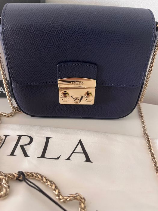Тъмносиня чанта Furla mini