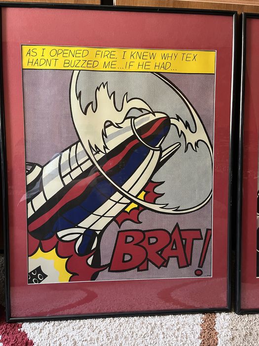 Roy Lichtenstein - As I Opened Fire (1966) Поп Арт Постери