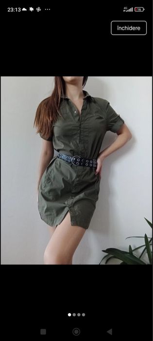 Cămașă lungă kaki