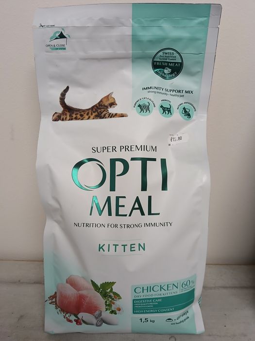 Optimeal храна за котки различни видове 1.500 кг.