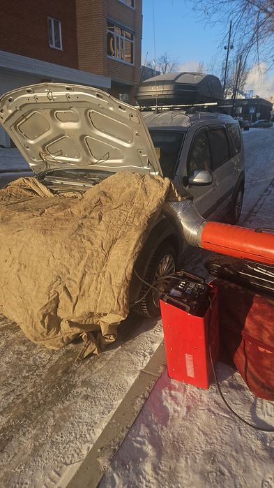 Отогрев подогрев авто