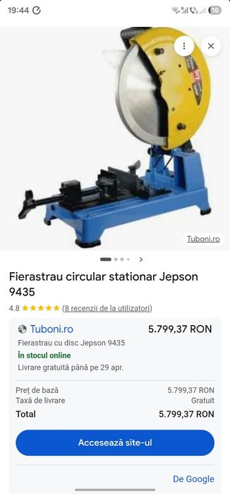 Fierăstrău circular profesional fier Jepson 9435 – 355mm, 2400W, Super Dry Cutter