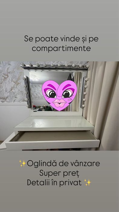 Masa makeup/oglinda/sertar