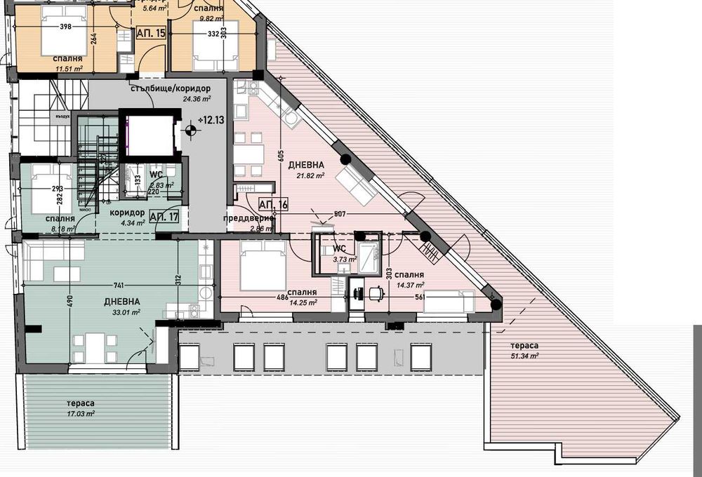 Продава се Тристаен апартамент в Стара Загора, Била - 152 кв.м за 790 €/кв.м - Снимка #7