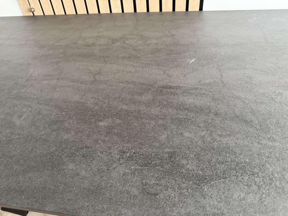 Masa extensibila sticla cu ceramica negru mat 160/240