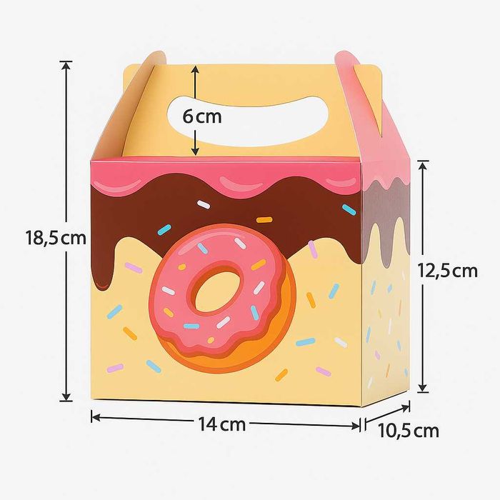 Картонени кутии и тарелки за понички и хапки Don Gelato – 9 модела