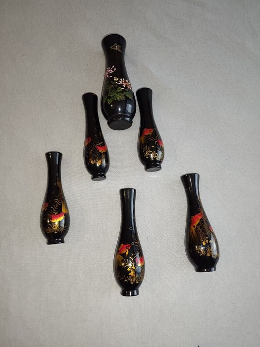 Винтидж виетнамски вазички 6 броя