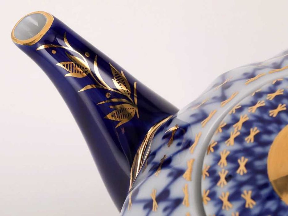 Чайный сервиз "Тюльпан", "Кобальтовая сетка", 20 предметов (6 персон).