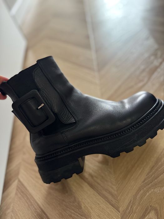 Ботинки кожаные зимние