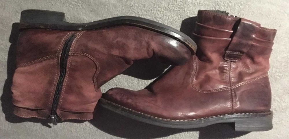 Pantofi din piele rosie 5th Avenue, YKK, pentru femei/dame, marimea 38