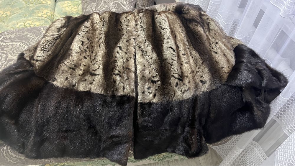 Шуба норковая под леопард.