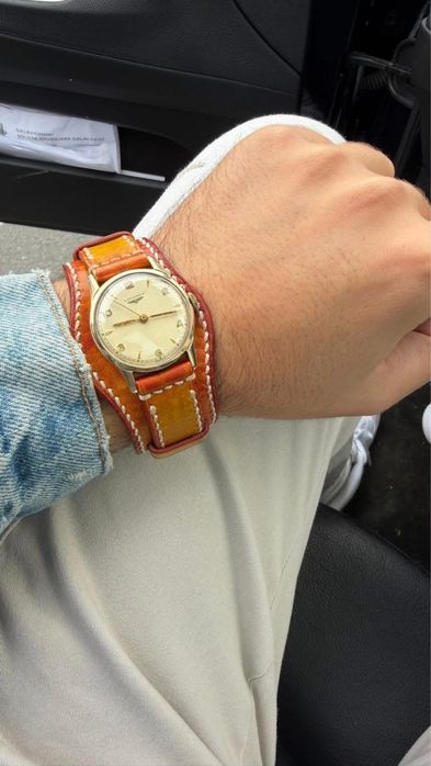 Ceas ETERNA elvețian vintage mecanic, aur, 2 curele