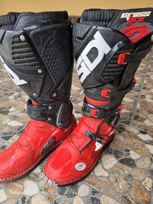 Cizme Enduro Motocross Sidi Crossfire 3 negru/rosu 44
