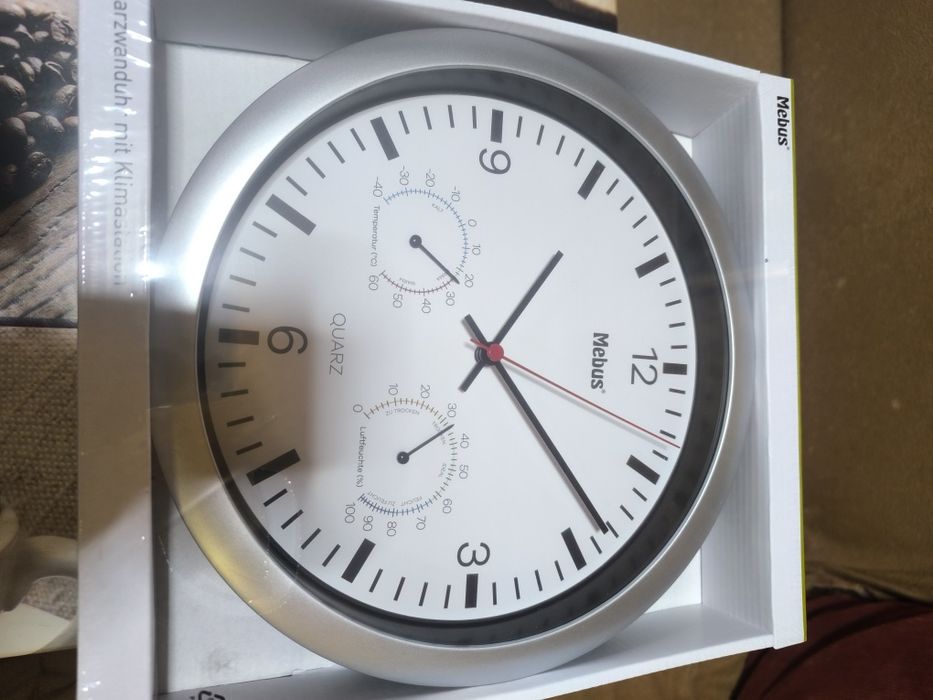 Стенен часовник метео станция