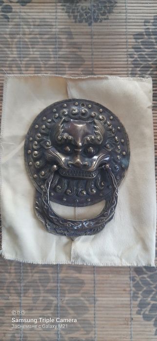 Тибетски дракон от мед и бронз оригинал за външна  врата