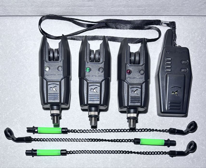 Set Avertizoare + Statie Korum KBI-R 3-Rod Alarm Presentation Set, 3+1