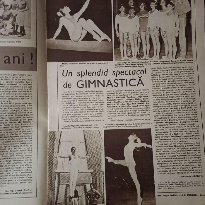 Revista SPORT nr.11 , anul 1975 .