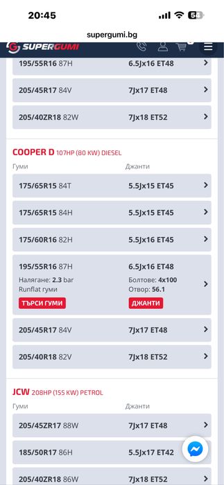 Ляти джанти 16 цола 4х100 за Мини