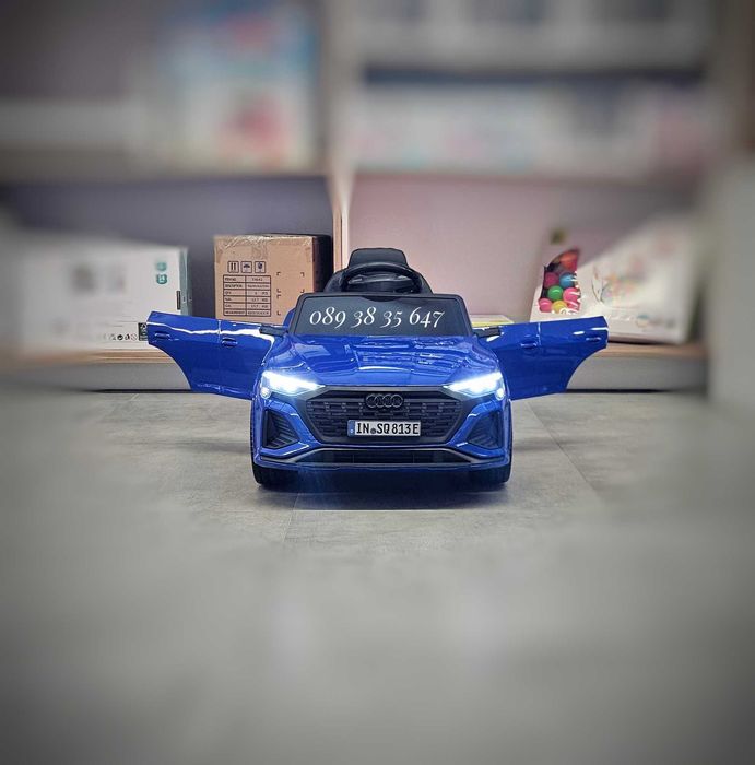 ПРОМОЦИЯ!НОВО!Акумулаторен джип Audi SQ8 BLUE с 12V батерия,EVA гуми