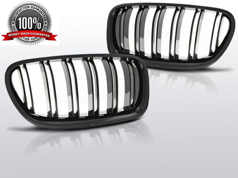 Grile duble BMW F10 F11 - finisaj negru lucios