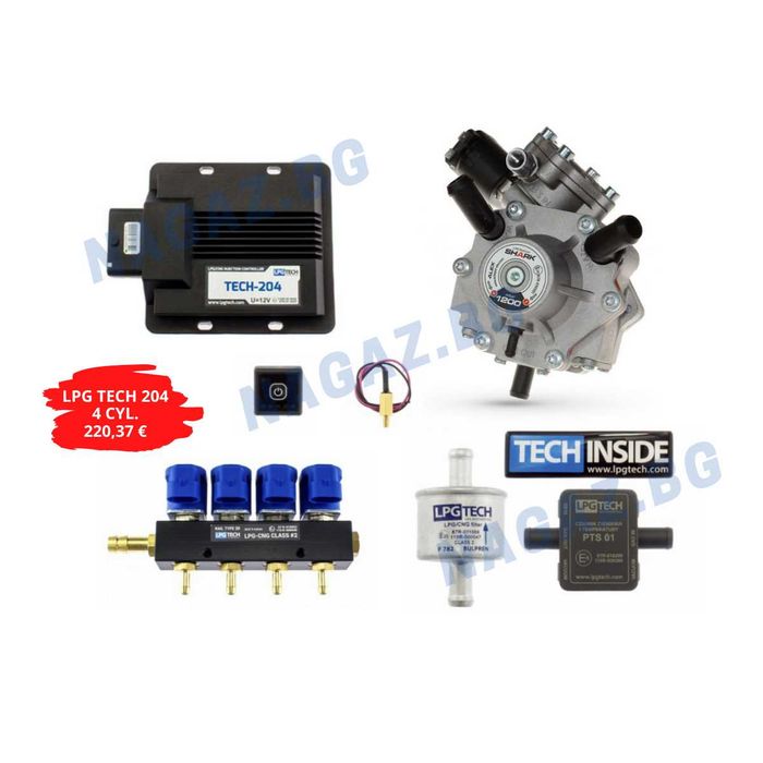 НОВ!Газов инжекцион 4cyl. LPG TECH-204/gazov injekcion LPG TECH-224