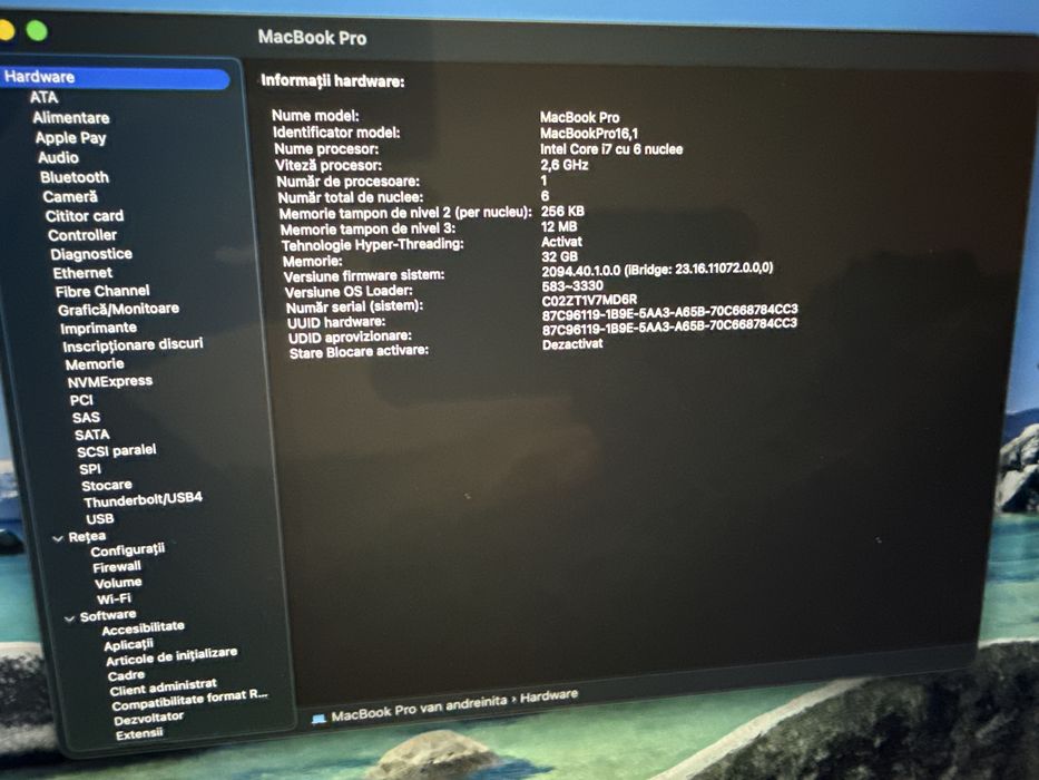 Macbook PRO 2019 16”