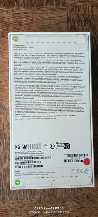 Vând iPhone 14 pro 128gb nou sigilat 1an garantie