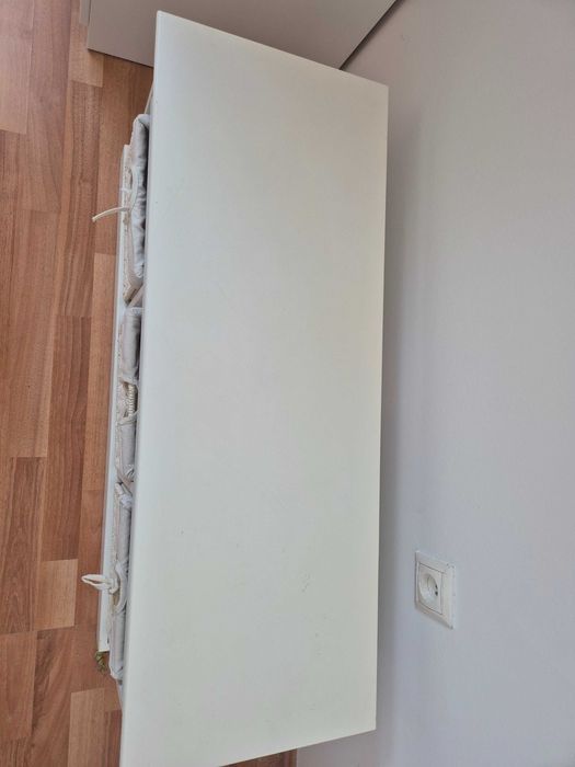 Bancă JYSK OURE cu 3 coșuri - alb