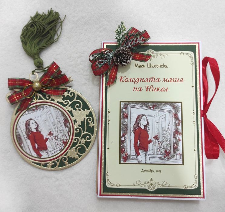 Ръчно изработена бутикова картичка  с място за шоколад (шоколадница)