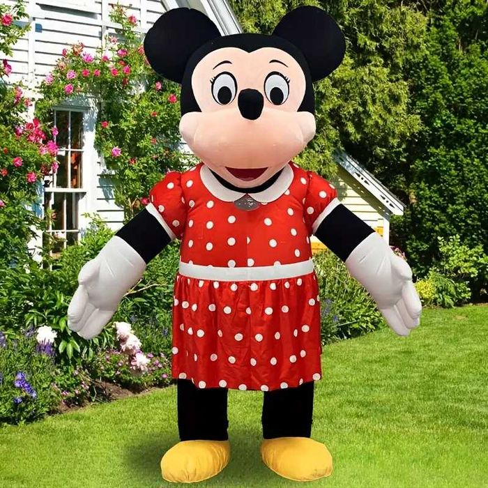 Гигантски надуваем Костюм на Лило и Стич 2,6м за парти Розов