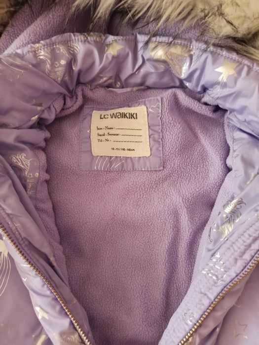 Топла зимна детска шуба с шапка