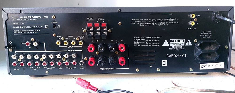 NAD AV 316 amplificator 5.1 & stereo statie muzica filme nu amplituner