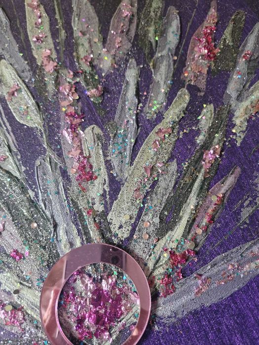 Tablou pictura originala in acrilice - Evantai (abstract)
