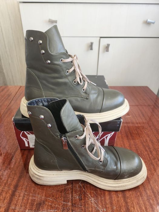 Обувь, ботинки кожная, производства Турцияб/у