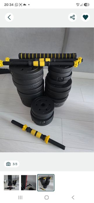 Banca Fitness cu Gantere si Bari