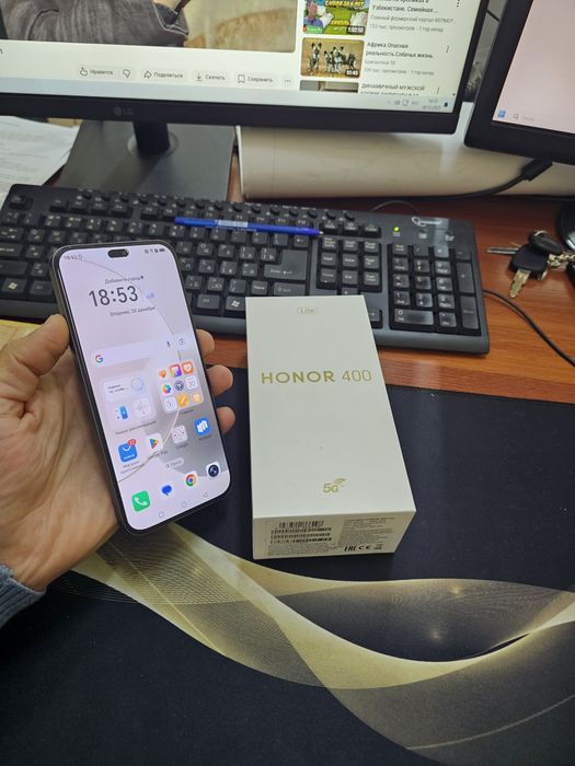 Honor 400lite 5G 8+8/256gb[2025]ideal iwlawi zur aybi yuq tozza telefo