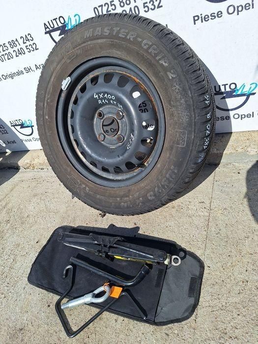 Kit pana + roata rezerva tabla 4x100 185/7014 Opel Corsa C facelift