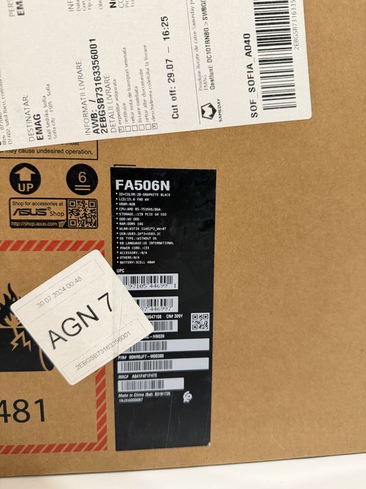 Лаптоп Asus Tuf Gaming A15