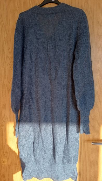 Дълга синя рокля с мохер M