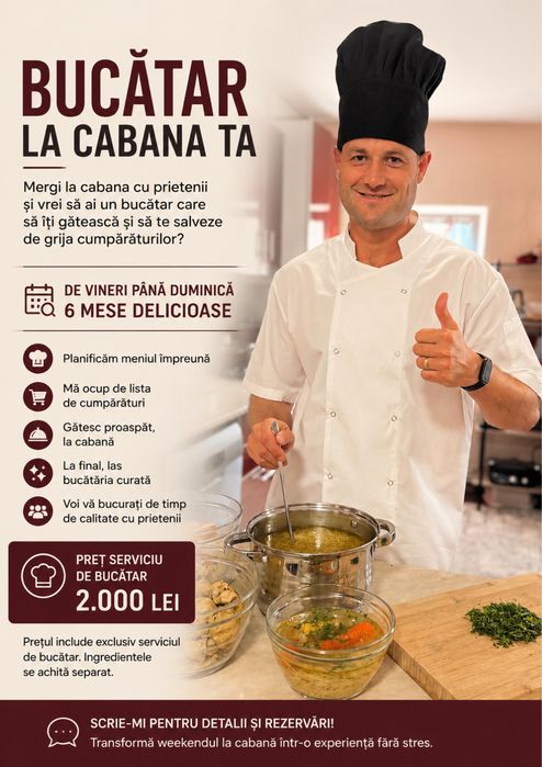 Bucatar personal cabana