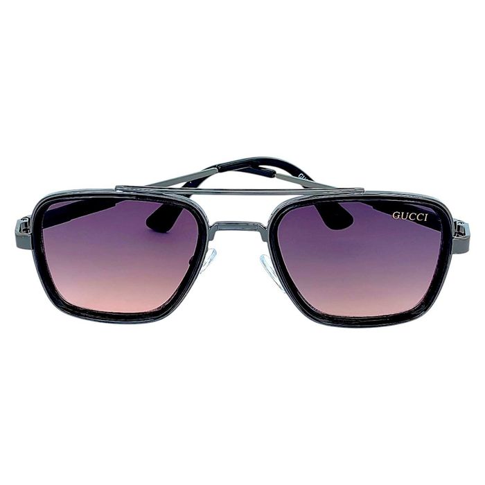 Gucci Square 2026 мъжки слънчеви очила с метална рамка UV400 Защита