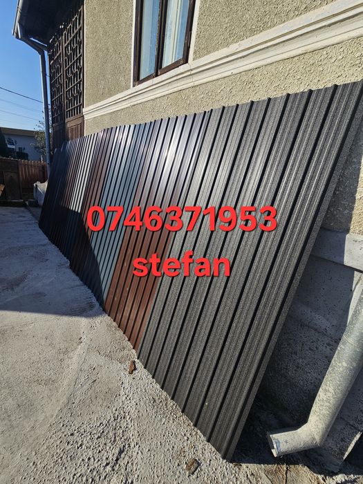 Vând tabla cutata colorata gri mat negru mat