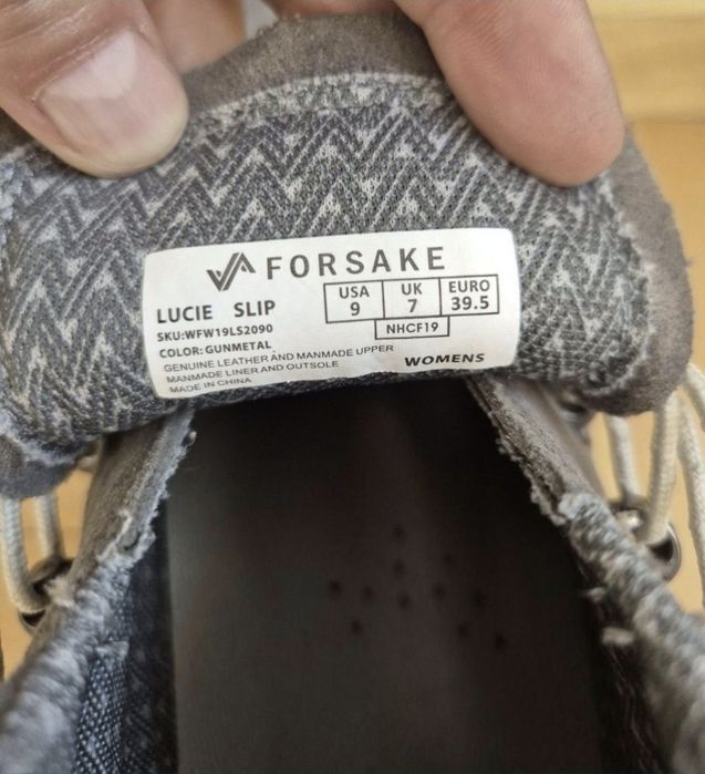 Ghete Forsake - Lucie Slip NHCF19, slip-on, piele întoarsa - 39,5