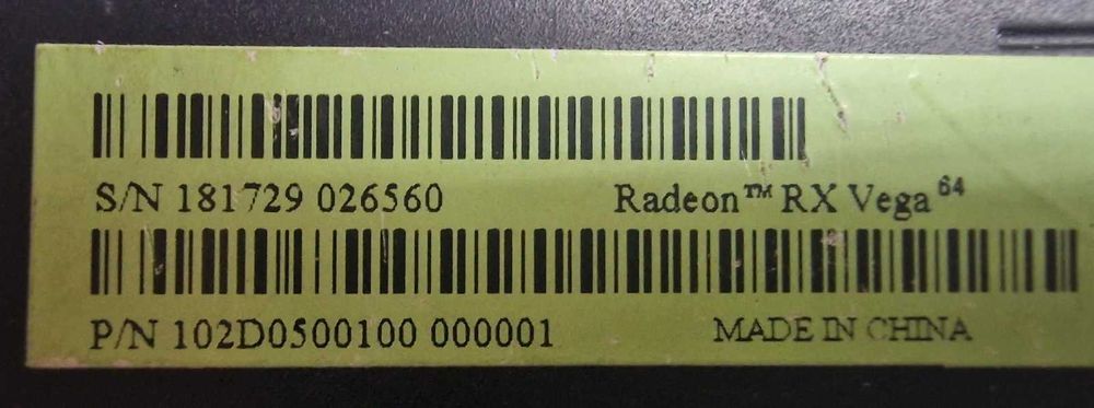 AMD Radeon Vega64 8GB DDR5 със 3 месеца гаранция