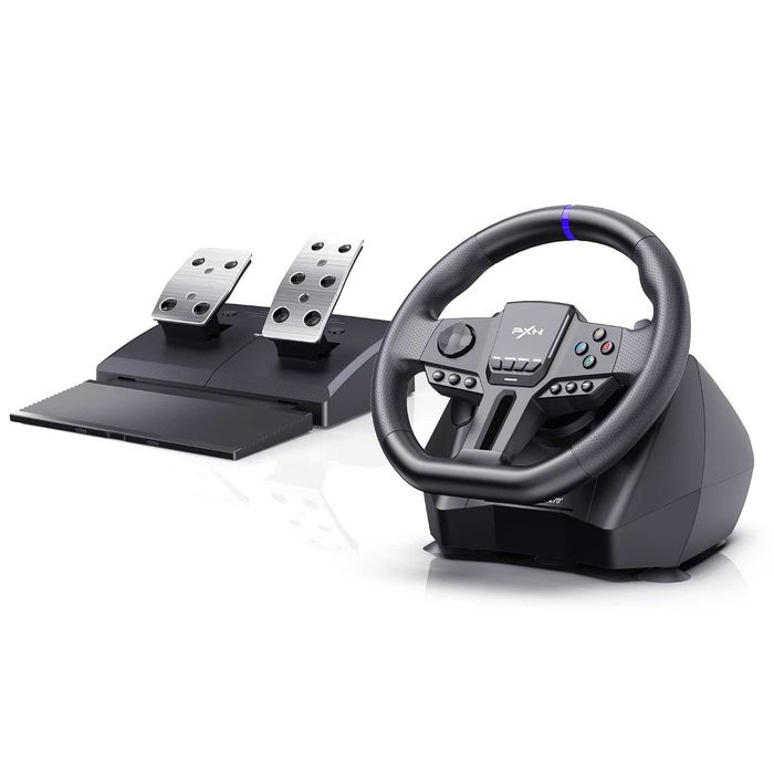 Volan gaming PXN V900 GEN2, pentru PC, PS4, Xbox si Nintendo Switch, pedale, schimbator viteze