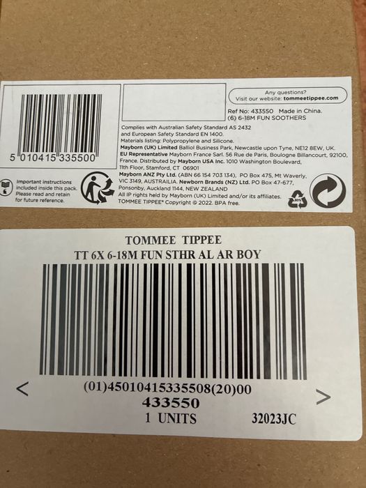 Биберони tomee tipee 3 бр 6-18м