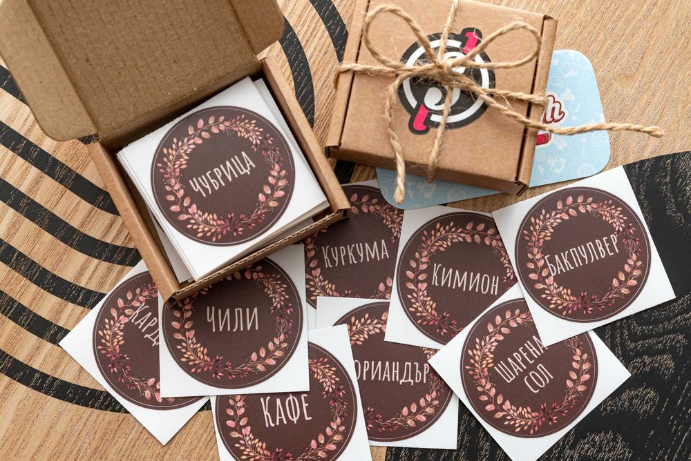 Стикери / етиекти за подправки различни дизайни