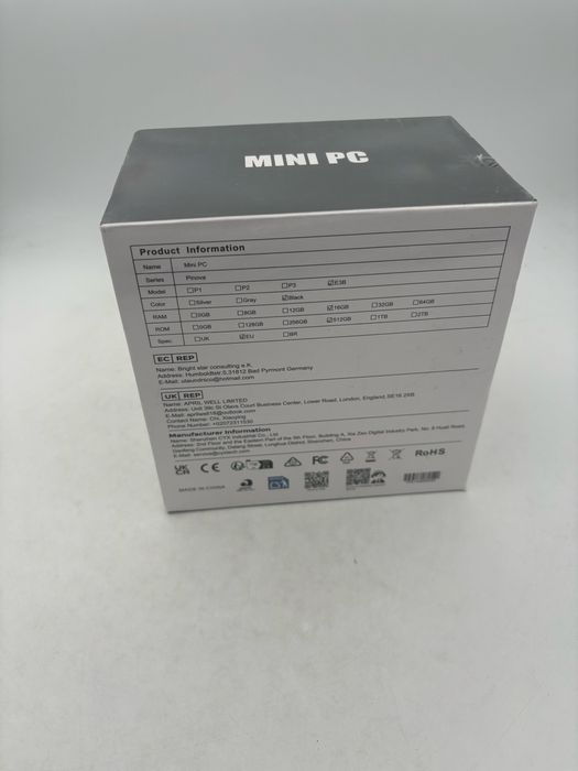 NiPoGi E3B Mini PC di ΑΜD Ryzen 5 7430U (Max 4.3GHz, 6C/12T sigilag