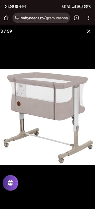 Pătuț co-sleeper Lionelo